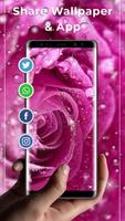 Rose Pink Water Drops Free live wallpaper スクリーンショット 3