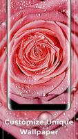 Rose Pink Water Drops Free live wallpaper captura de pantalla 2