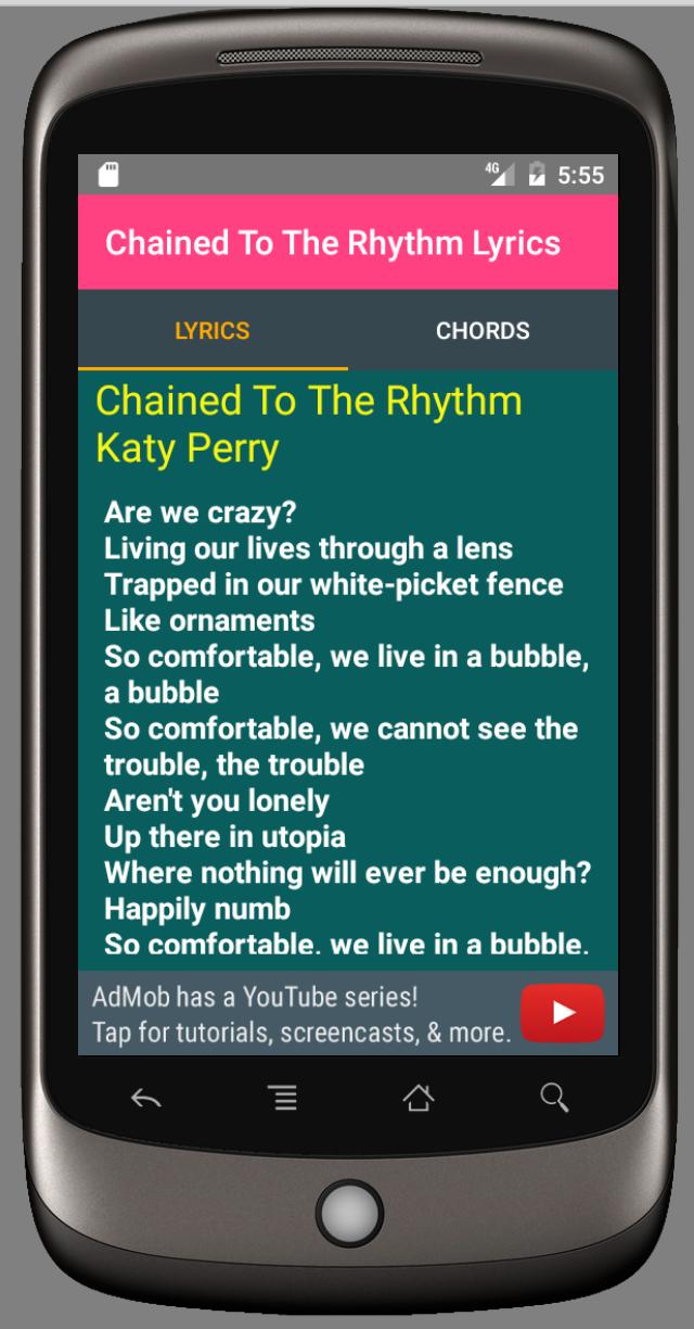 Uitdrukkelijk Het koud krijgen Boost Chained To The Rhythm Lyrics APK voor Android Download