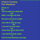 I Feel It Coming Lyrics APK