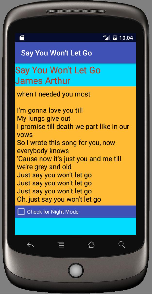 Say You Won't Let Go - James Arthur Songs & Lyrics APK برای دانلود اندروید