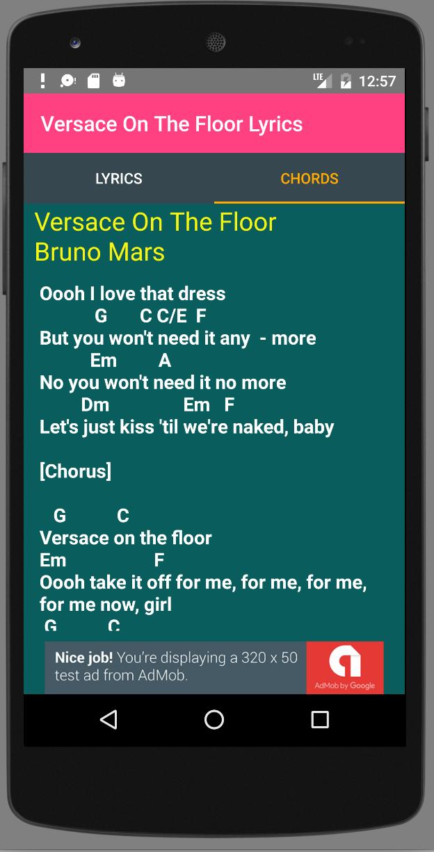 Versace On The Floor Lyrics for Android - APK Download