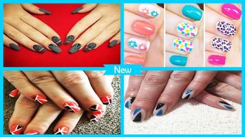 Beautiful Geometric Nail Art पोस्टर