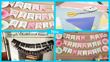 Easy Chalkboard Ribbon Banner Affiche