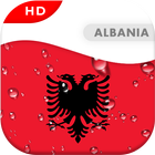 Albania Flag 3D live wallpaper icône