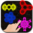 Fidget Spinner Neon Glow LED and Gold