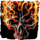 Fiery skull live wallpaper ícone