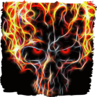 Fiery skull live wallpaper icône