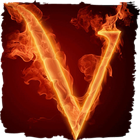 Fiery letter V live wallpaper آئیکن