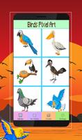Pixel Art Birds Color By Number poster