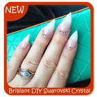 Brillantes uñas de cristal DIY Swarovski icono