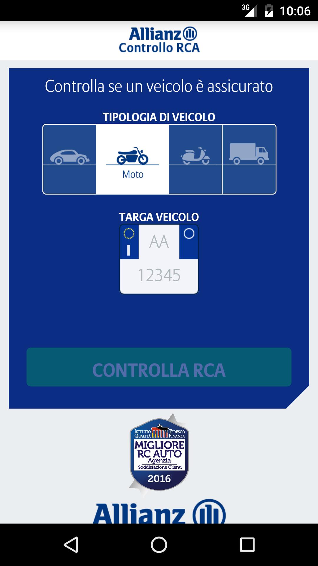 SCARICARE APP ALLIANZ CONTROLLO RCA