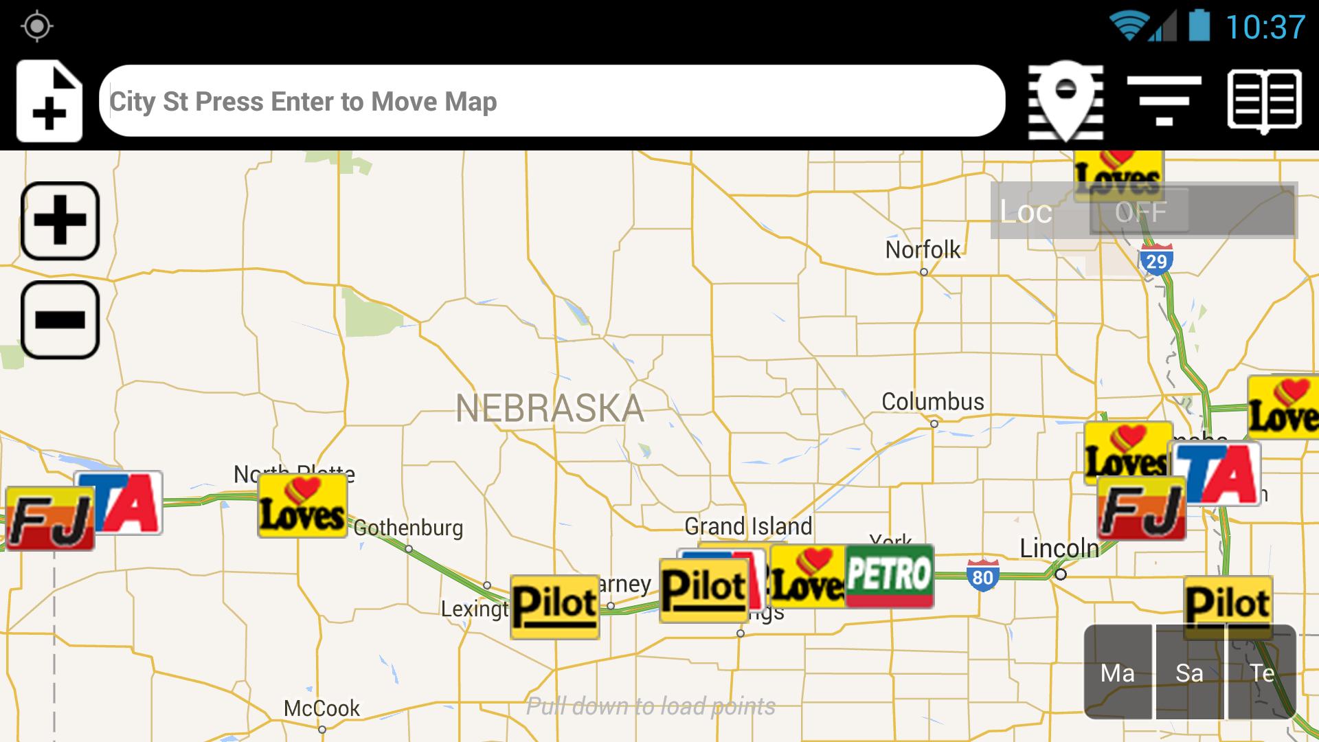map of truck stops Big Truck Stops For Android Apk Download map of truck stops