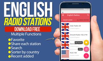 English Radio Station English FM Radio โปสเตอร์