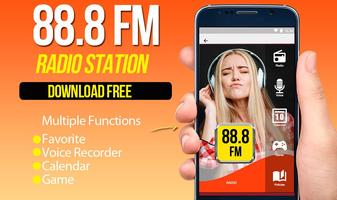 FM 88.8 FM Radio 88.8  free radio online โปสเตอร์