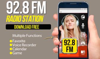 92.8 FM Radio free radio online Affiche