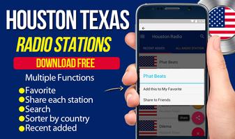 Houston Texas Radio Station Plakat