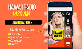 1420 am Radio Hawaii الملصق