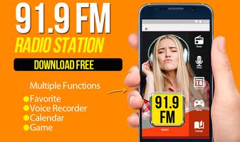 91.9 Radio Station 91.9 FM Radio Affiche