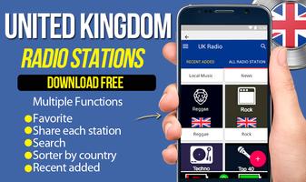 Radio Station For Free UK British Radio Music UK الملصق