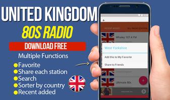 United Kingdom Radio 80s Music Radio Free capture d'écran 1