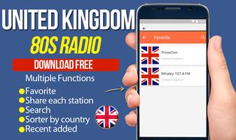 United Kingdom Radio 80s Music Radio Free ภาพหน้าจอ 2