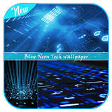 Blue Neon Tech wallpaper icône