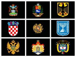 Poster Coat Arms Countries World