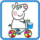 How to color Peppa Pig coloring  book for adult আইকন