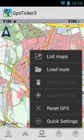 GpsTicker3: GPS+Maps+Routing screenshot 1