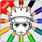 Coloring page of Anime أيقونة