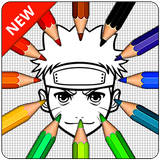 Coloring page of Anime icon
