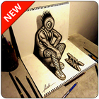 3D Art Drawing - Awesome آئیکن
