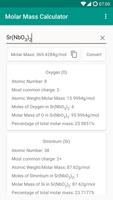 Molar Mass Calculator تصوير الشاشة 1