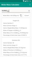 Molar Mass Calculator Screenshot 1