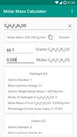 Molar Mass Calculator تصوير الشاشة 2