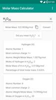 Molar Mass Calculator تصوير الشاشة 3