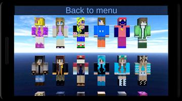 Girl Skins for Minecraft Affiche