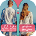 Couple Photo Zipper Lock Screen