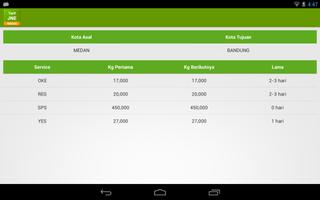 Tarif JNE Medan syot layar 1