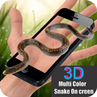 Multi Color Snake On Screen Hissing Joke : Prank icône