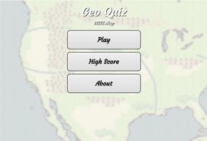 Geo Quiz - United States Map Affiche