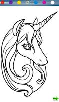 Unicorn Coloring Game Poster