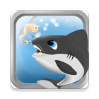 Juego de pescar tiburones icono