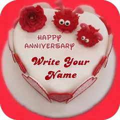 Name On Anniversary Cake