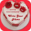 Name On Anniversary Cake