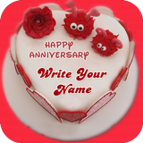 Name On Anniversary Cake icon