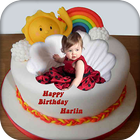 Name Photo on Birthday Cake simgesi