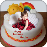 Name Photo on Birthday Cake иконка