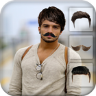 Man Hair Mustache Style Pro icône